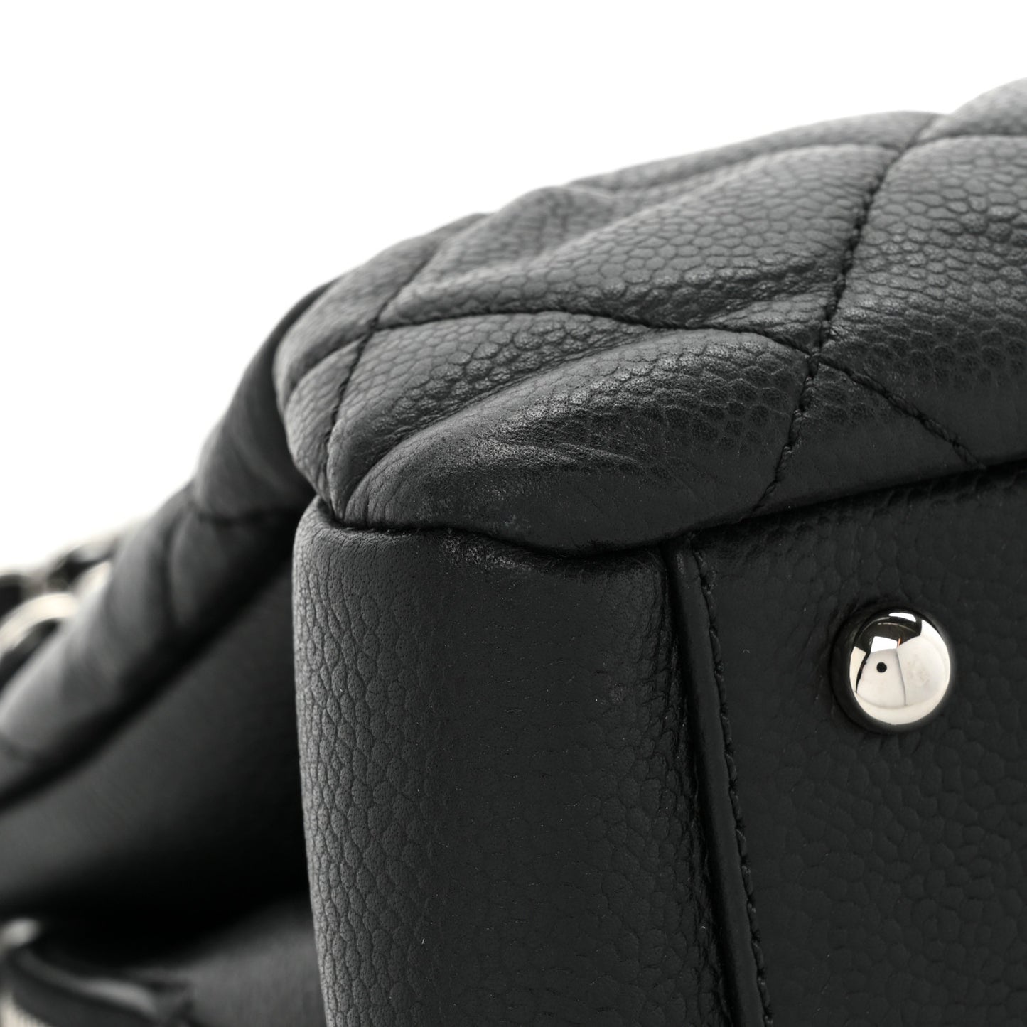 Caviar Quilted Timeless CC Shopping Tote Black
