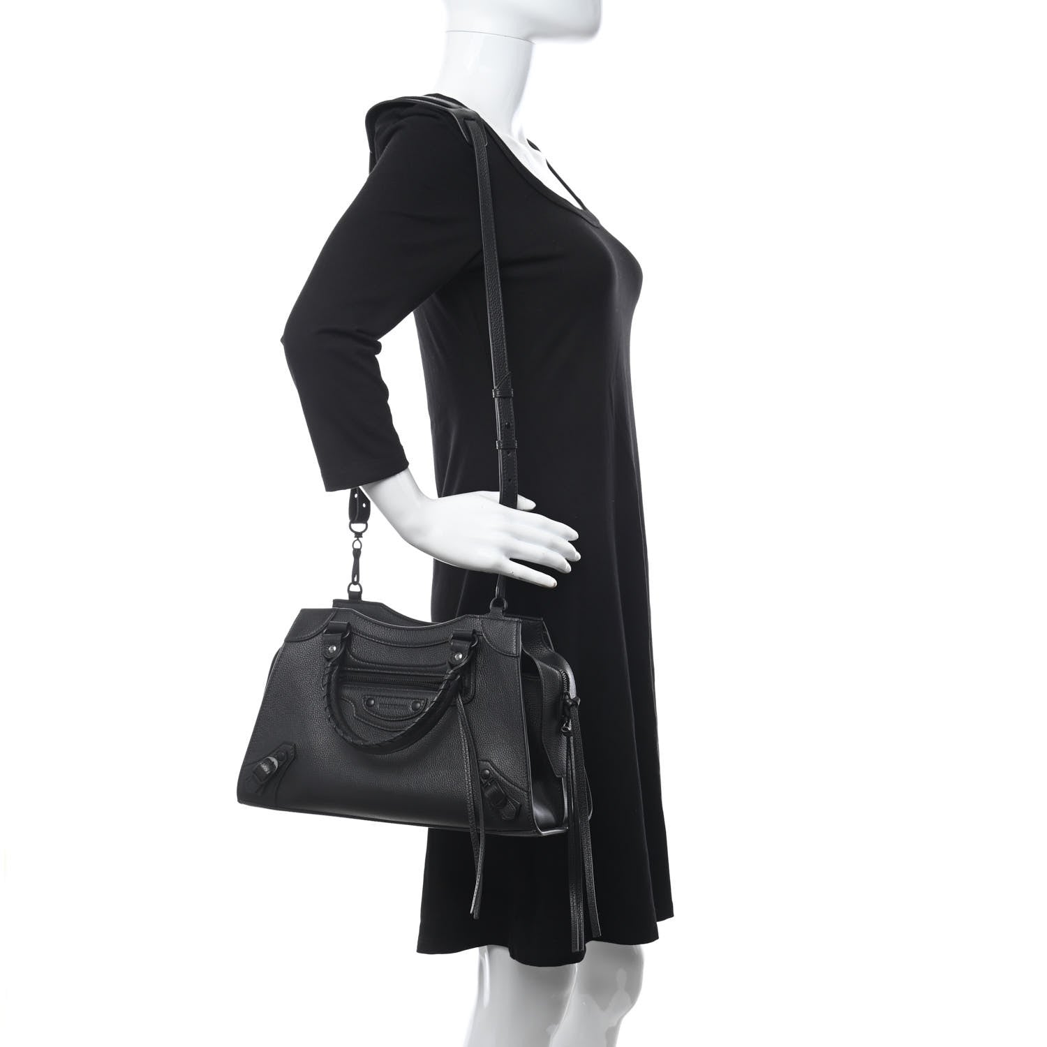 Balenciaga Grained Calfskin Neo Classic Black Hardware S City Black 2 of 10