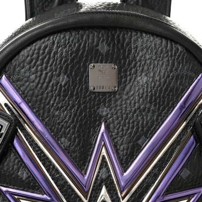 MCM Visetos Dual Stark Cyber Flash Backpack Black 7 of 10