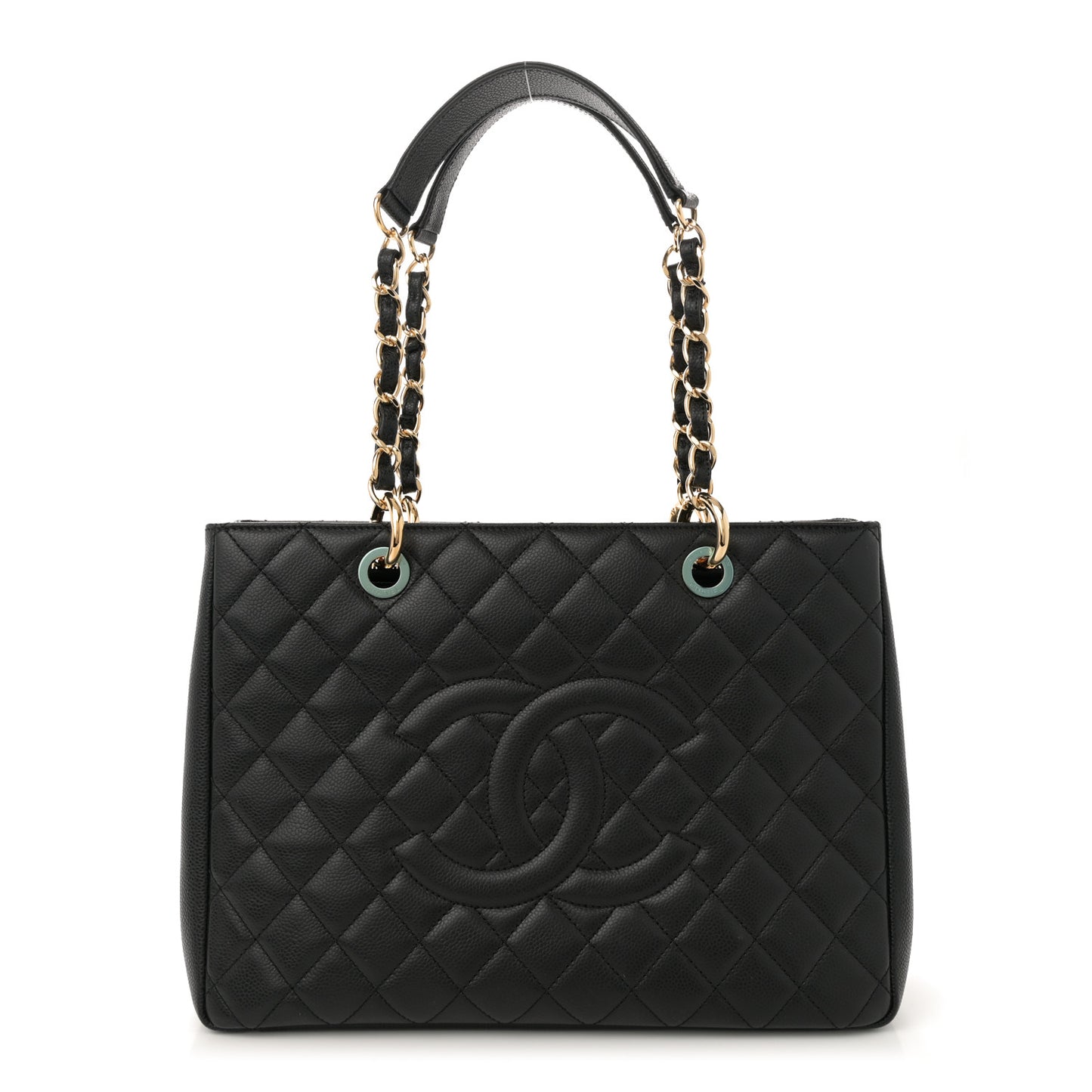 Caviar Quilted Grand Shopping Tote GST Black