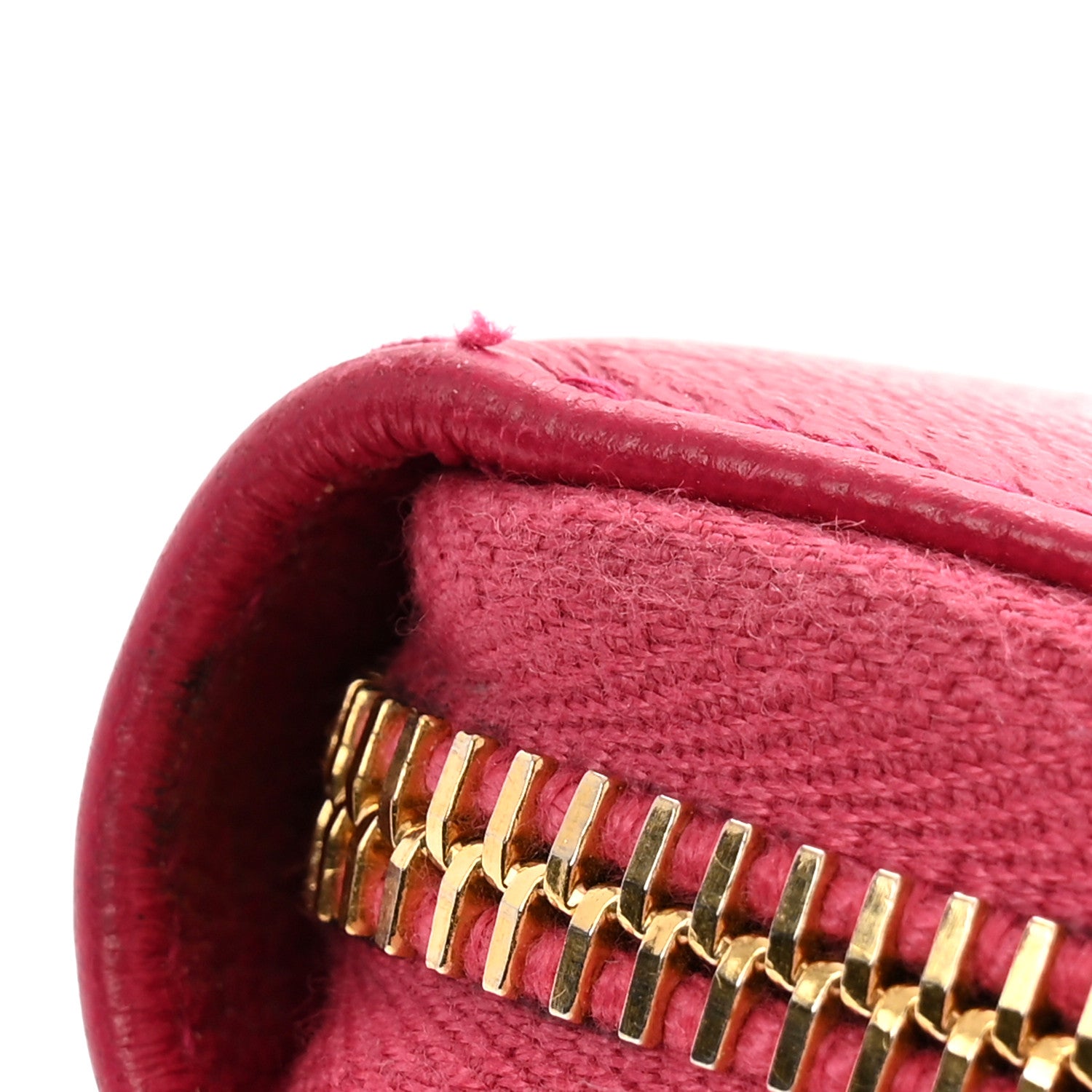 Saint Laurent Chevre Belle De Jour Zip Around Wallet Fuchsia 11 of 14