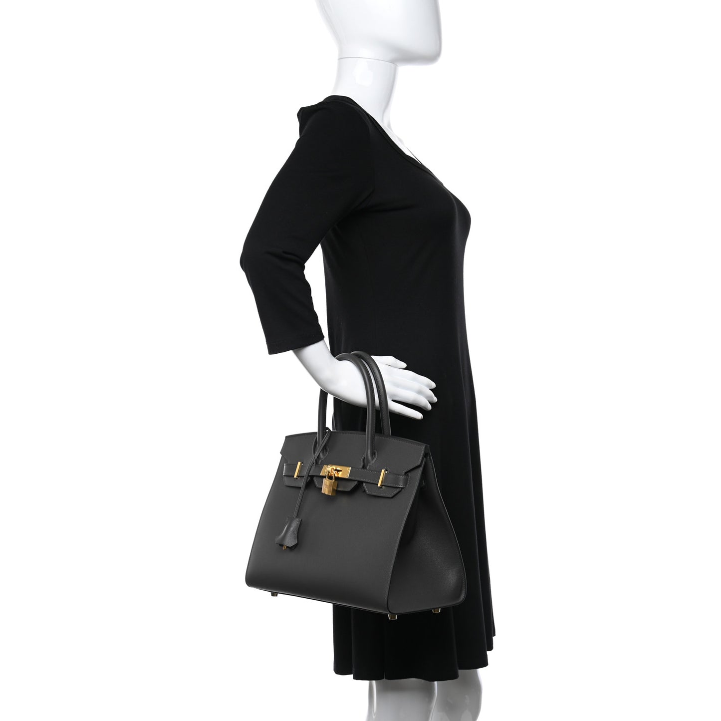 Madame Calfskin Birkin Sellier 30 Graphite