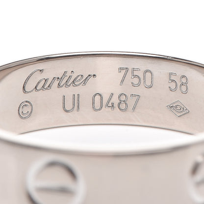 Cartier 18K White Gold 5.5mm LOVE Ring 58 8.5 4 of 4