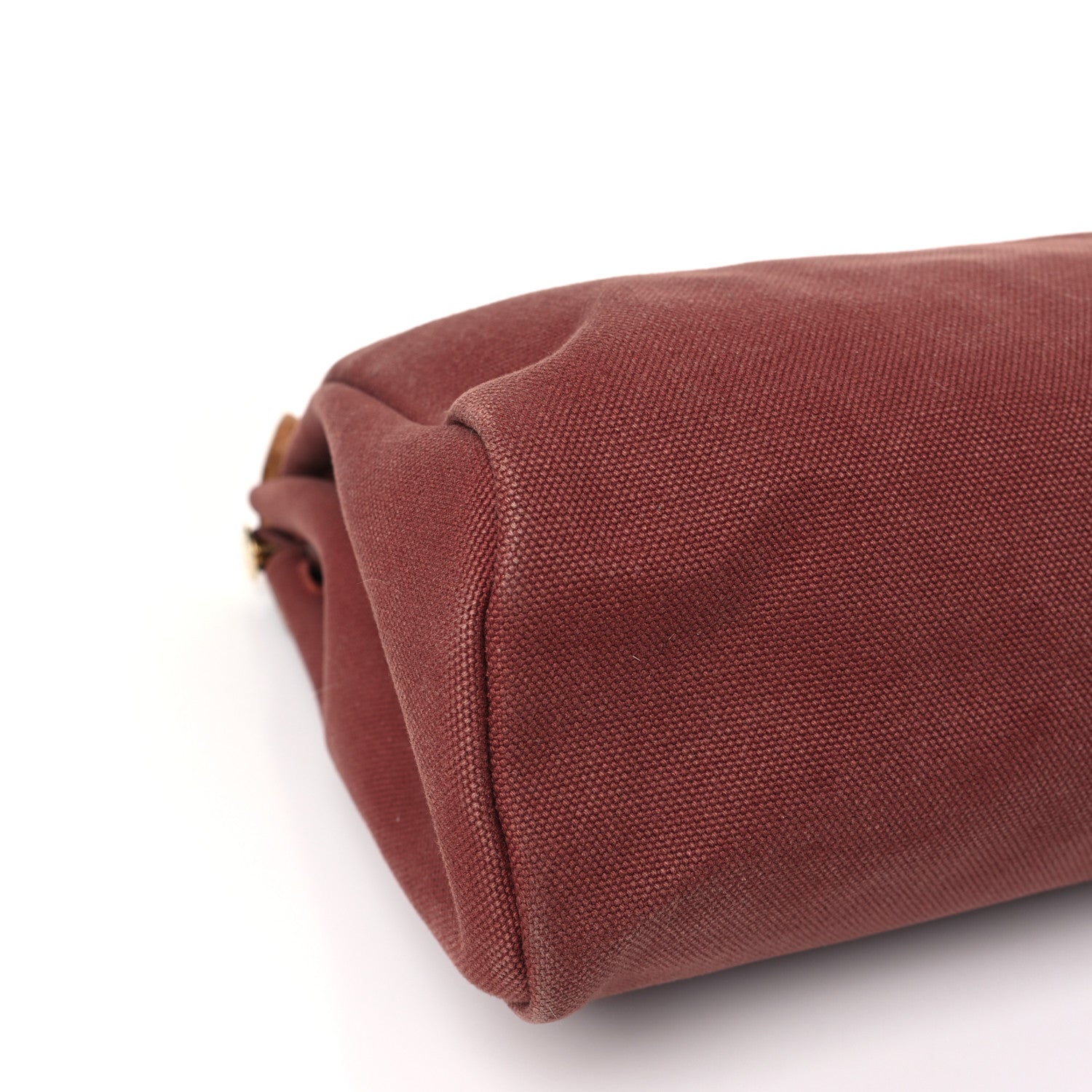 Hermes Toile Calfskin Herbag 39 GM Rouge H 8 of 15