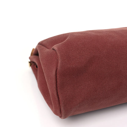 Hermes Toile Calfskin Herbag 39 GM Rouge H 8 of 15