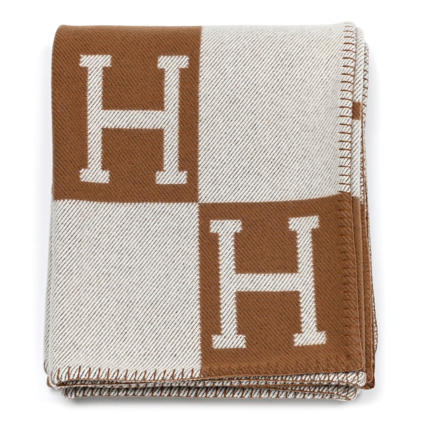 Wool Cashmere Avalon Blanket Ecru Camel