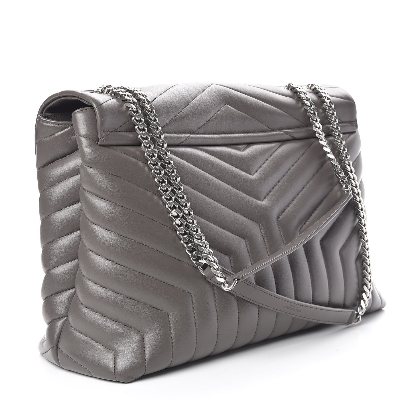 Calfskin Y Quilted Monogram Large Loulou Chain Satchel Earth