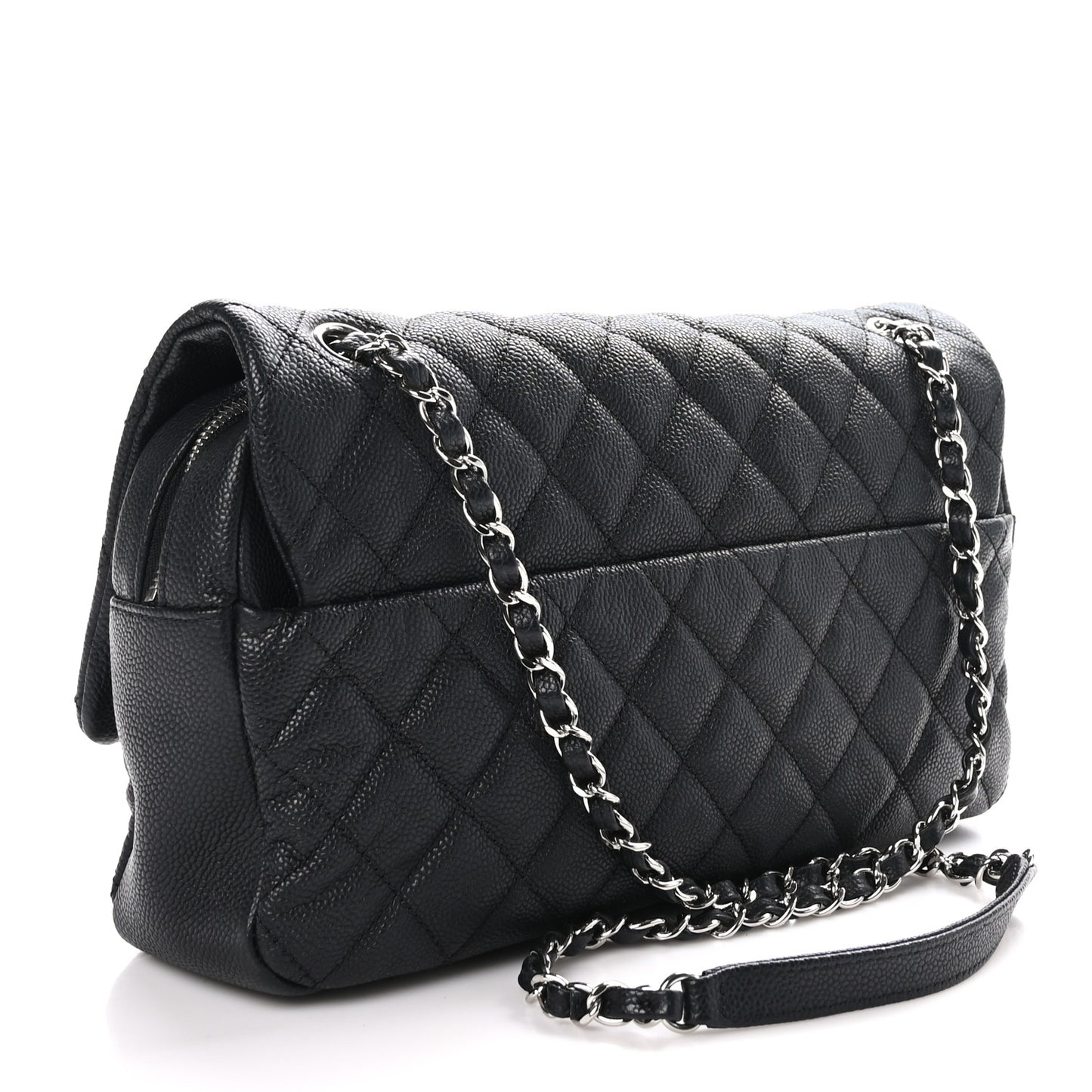 Caviar Quilted Jumbo Easy Flap Black