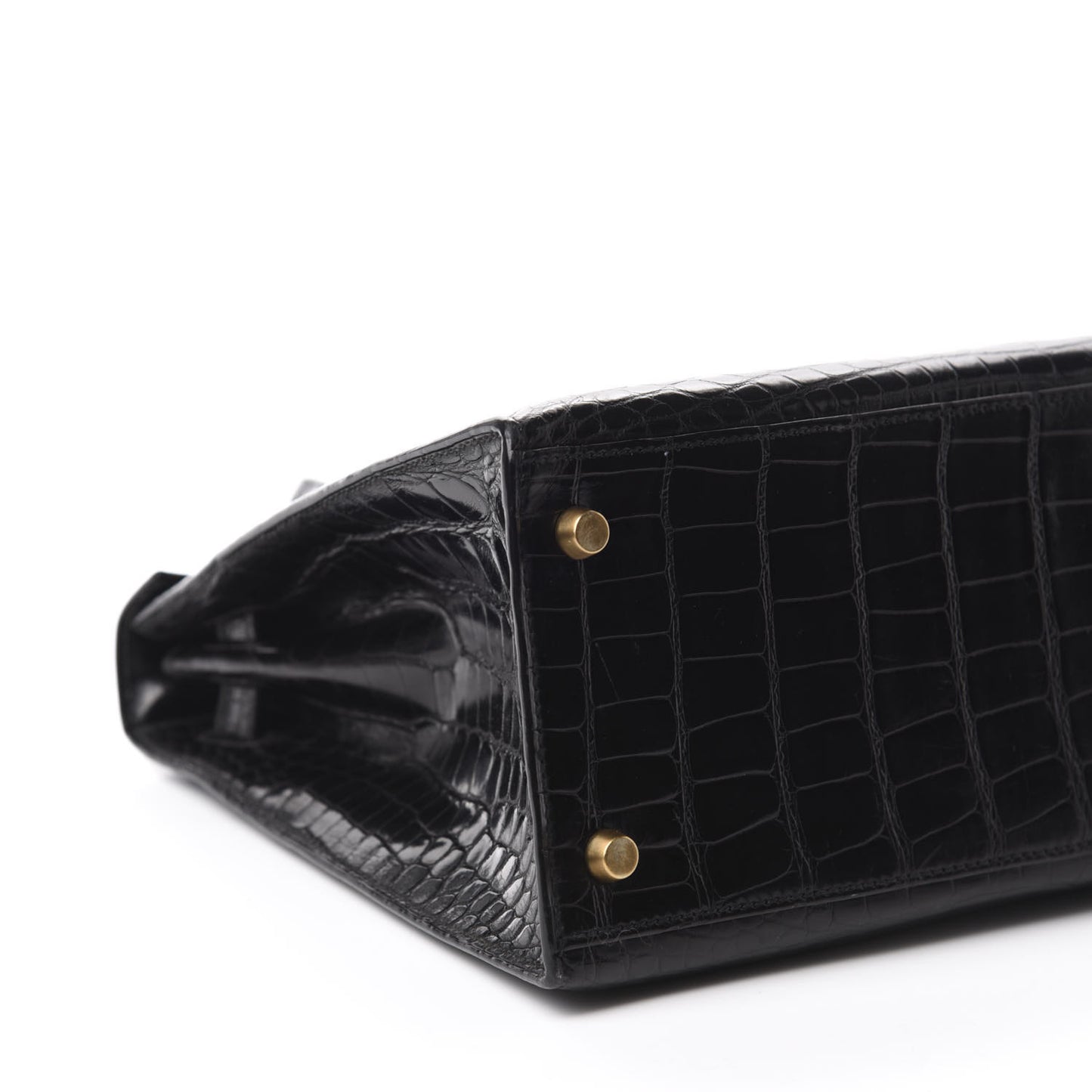 Shiny Alligator Kelly Sellier 28 Black