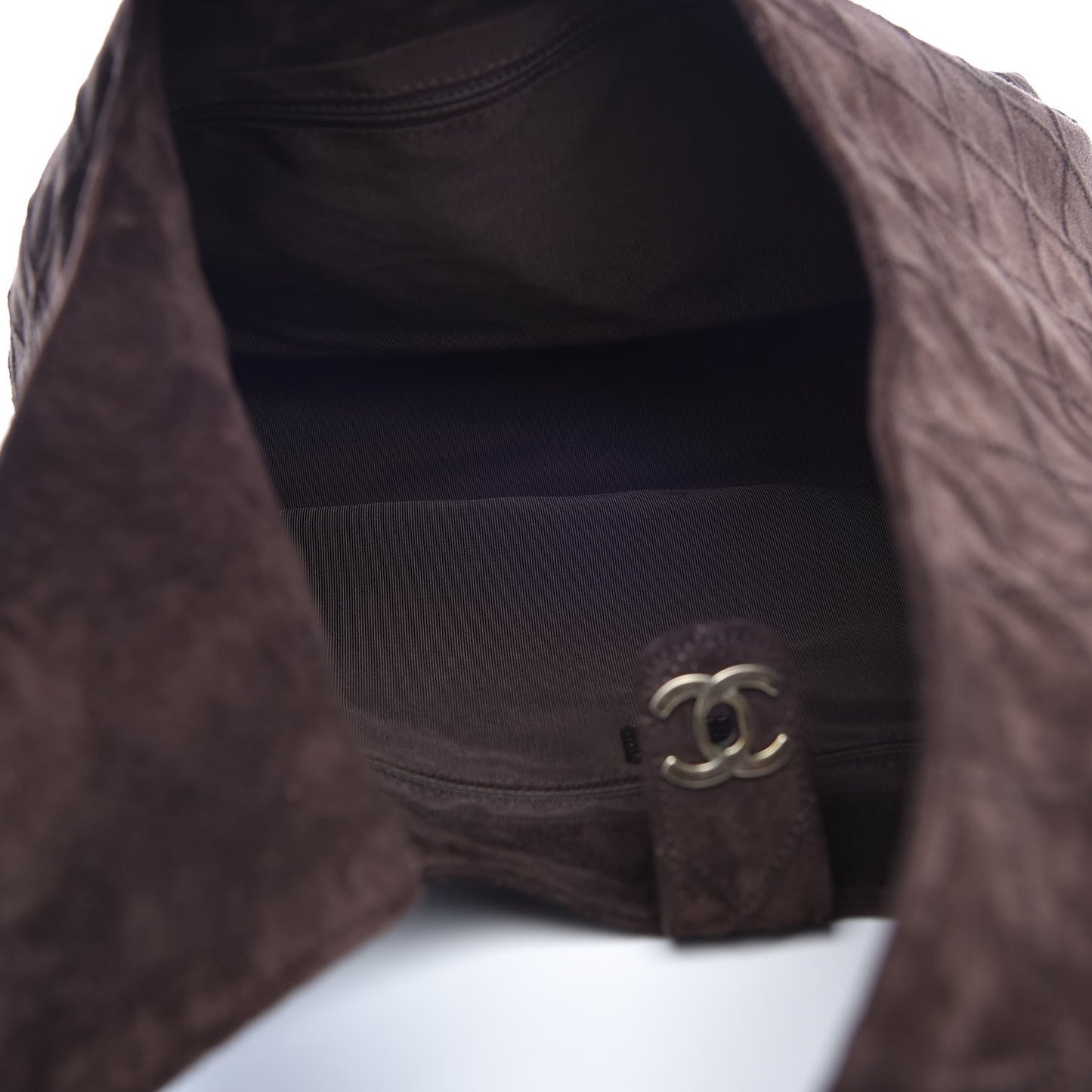 Suede Stitched Hobo Brown