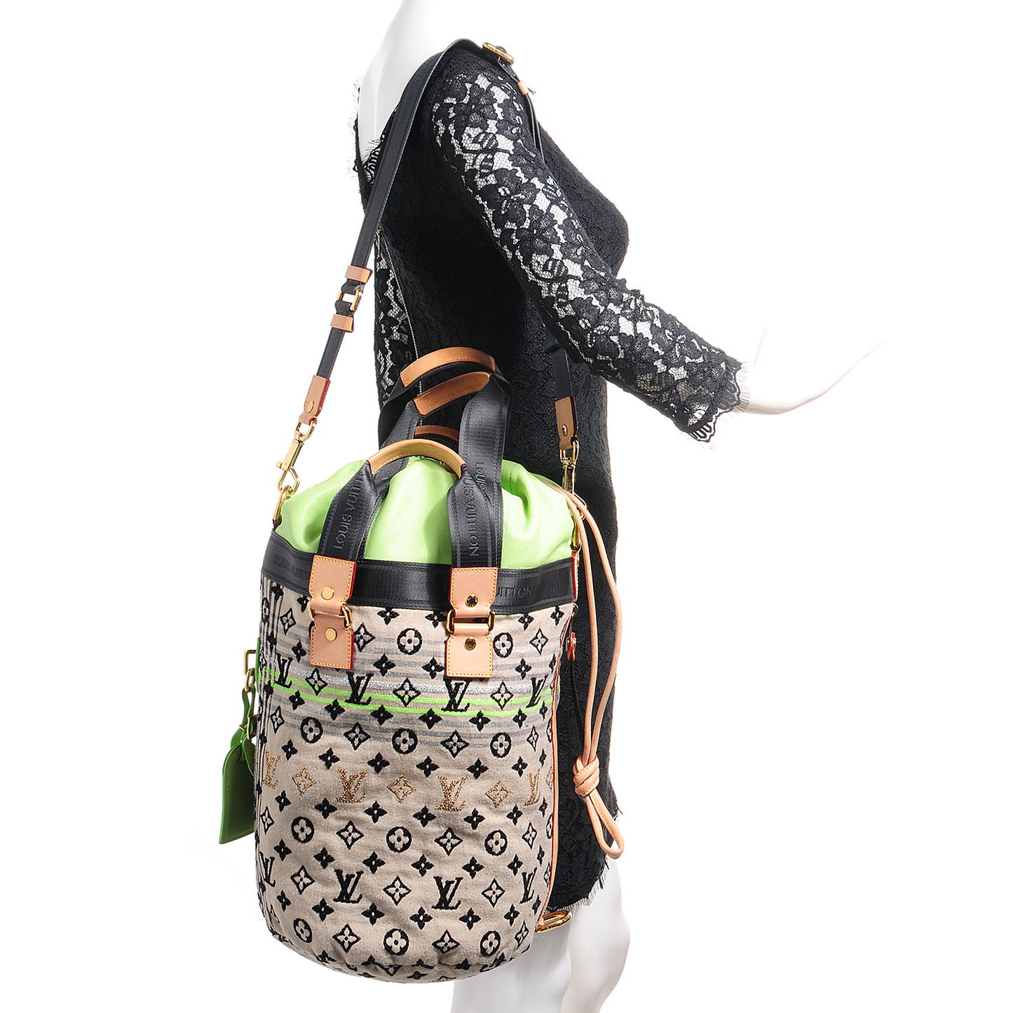 Fabric Jacquard Monogram Cheche Gypsy PM Vert