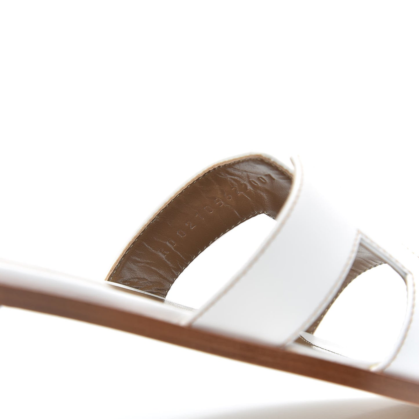 Box Calfskin Oran Sandals 37.5 White