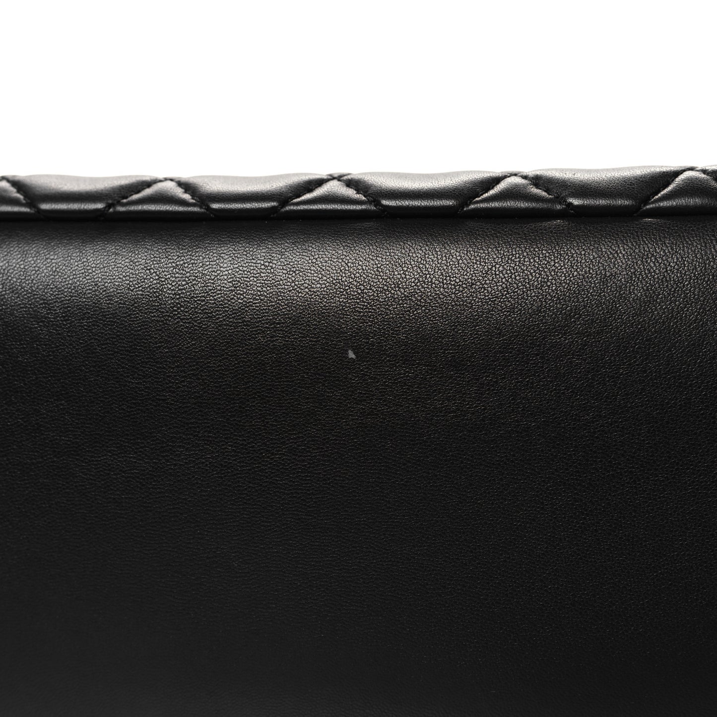 Lambskin Quilted CC Pocket Shopping Tote Black