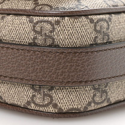 Gucci GG Supreme Monogram Web Mini Ophidia Flap Shoulder Bag Brown 9 of 11