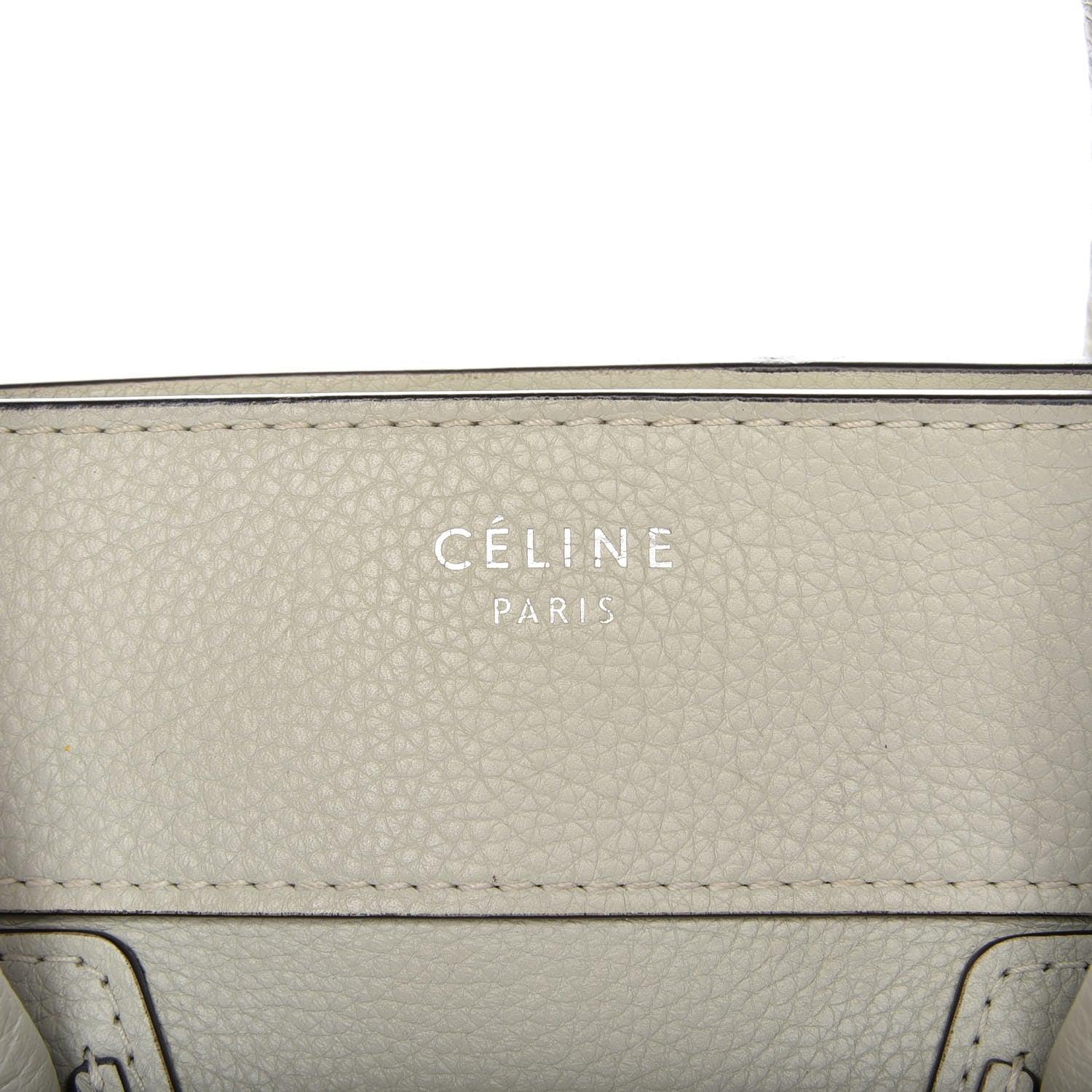 Celine Drummed Calfskin Mini Luggage Lune 10 of 18
