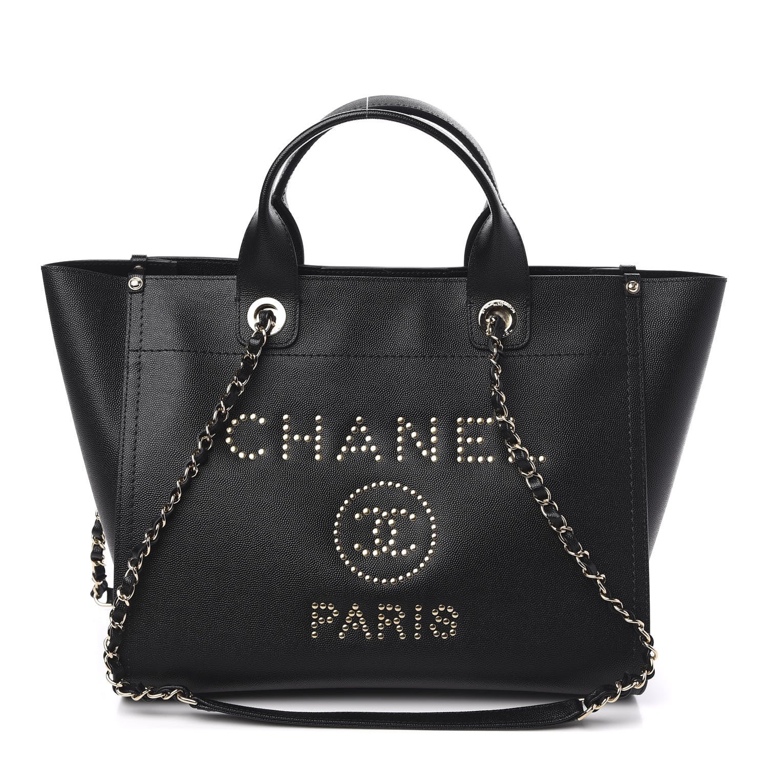Chanel Caviar Medium Studded Deauville Tote Black 1 of 11