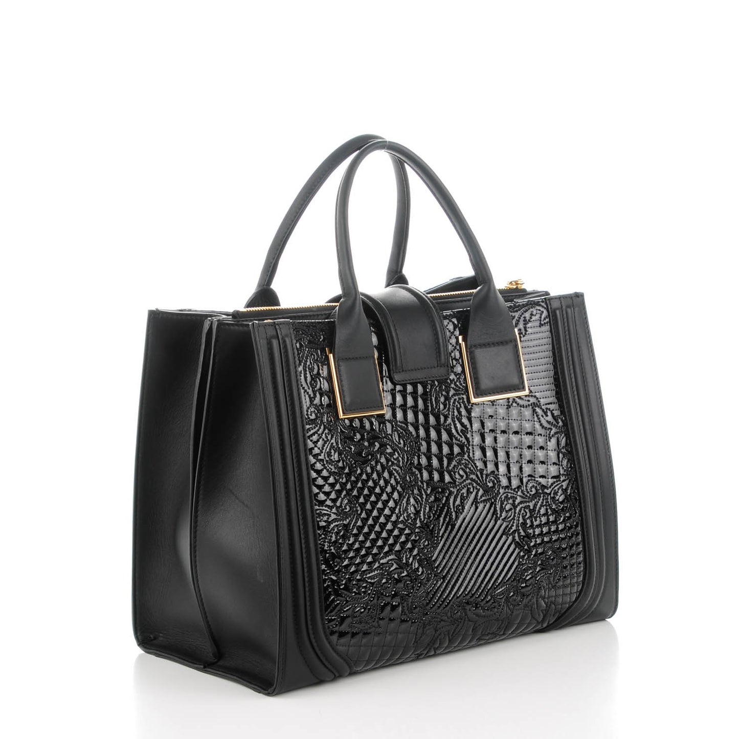 Patent Micro Vanitas Icon Handbag Black
