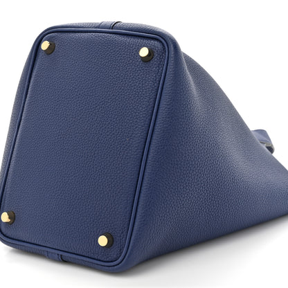 Hermes Taurillon Maurice Picotin Lock 18 PM Bleu Saphir 9 of 11