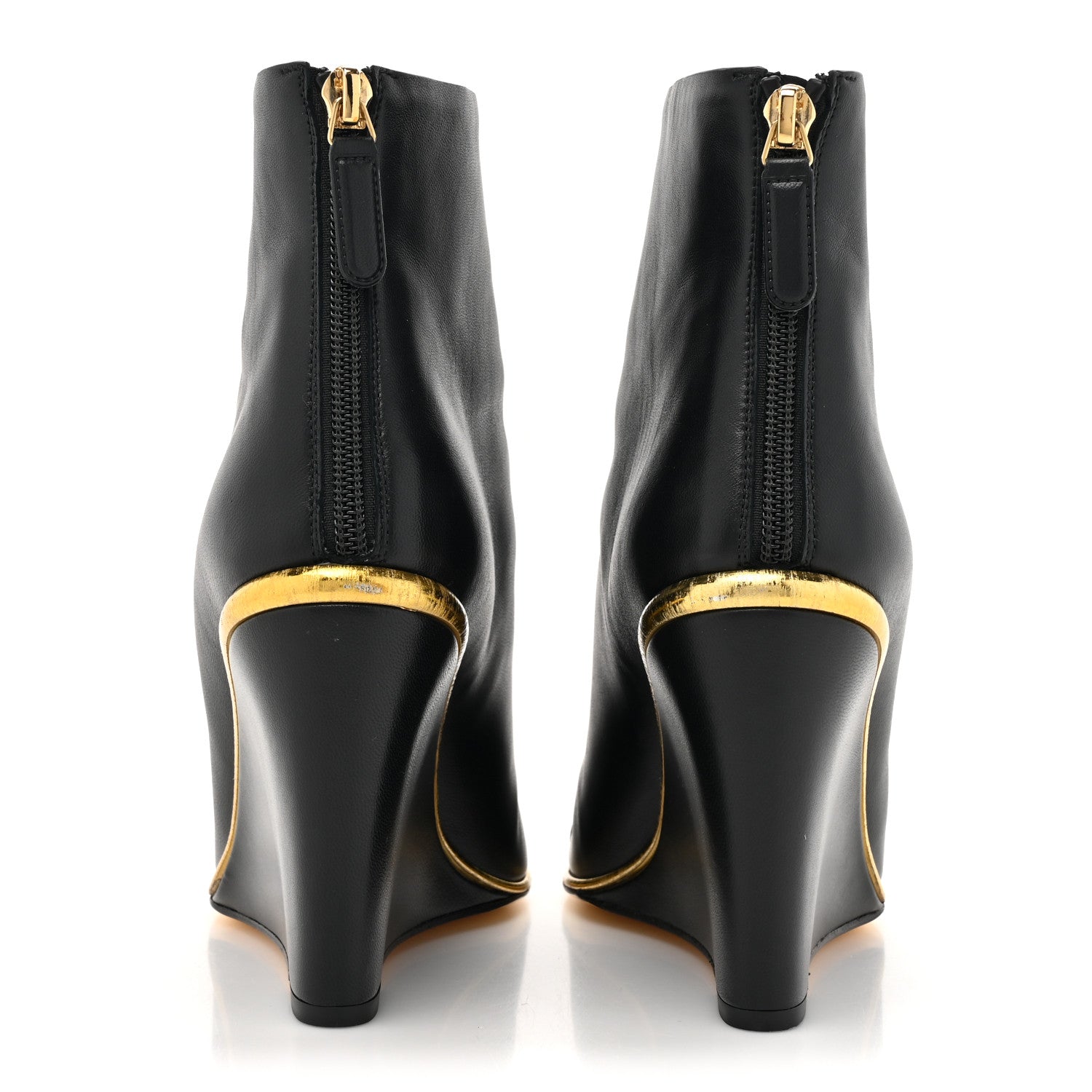 Chanel Lambskin Cap Toe Open Wedge 38 Black 4 of 10