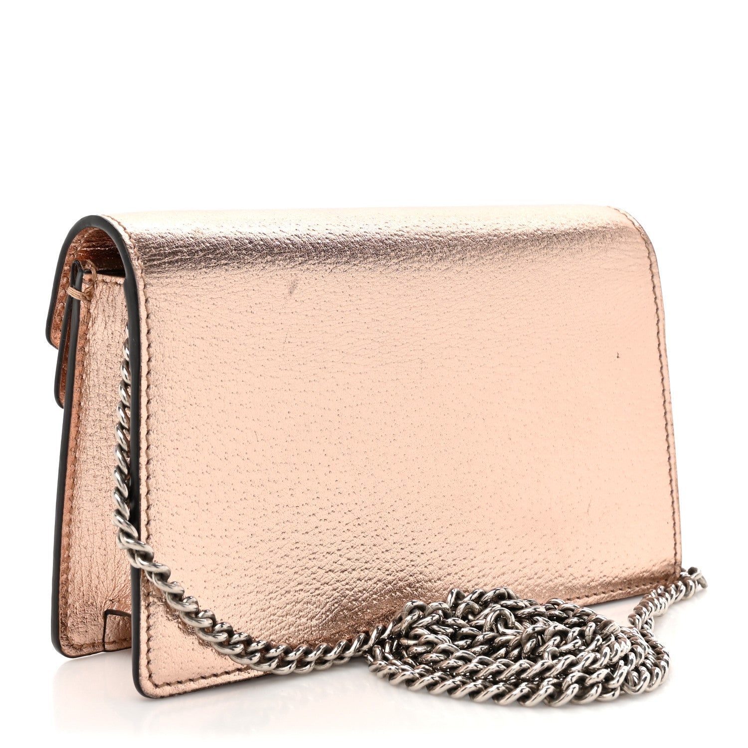 Gucci Metallic Calfskin Super Mini Dionysus Shoulder Bag Rose Gold 3 of 13