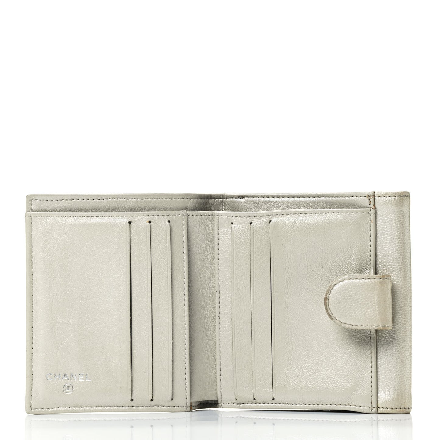 Caviar Sevruga French Compact Wallet White