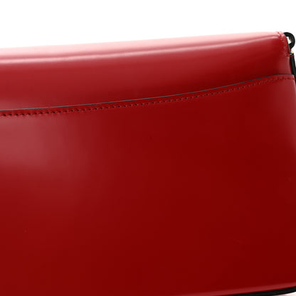 Prada Spazzolato Femme Flap Shoulder Bag Scarlatto Black 11 of 12