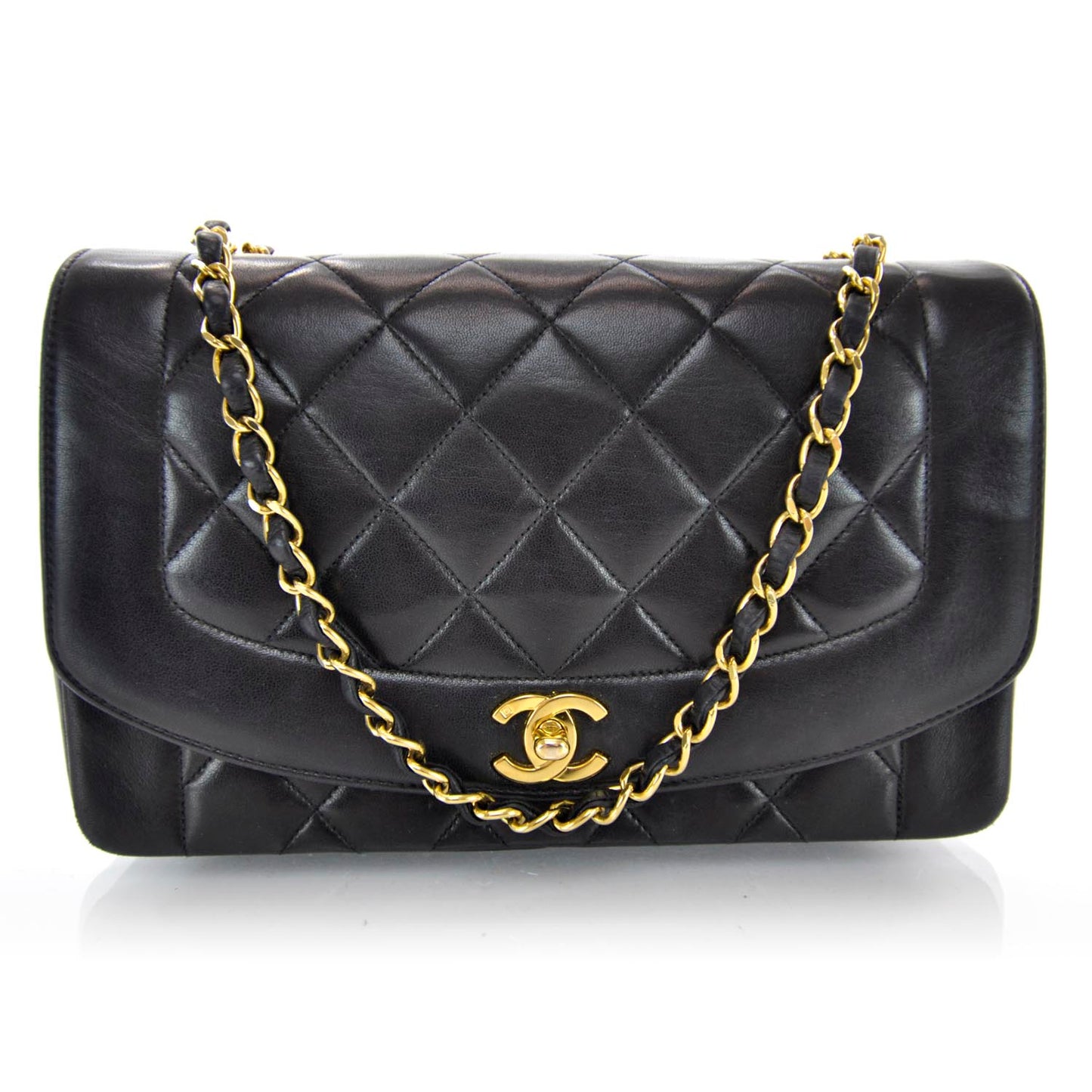 Lambskin Medium Flap Black