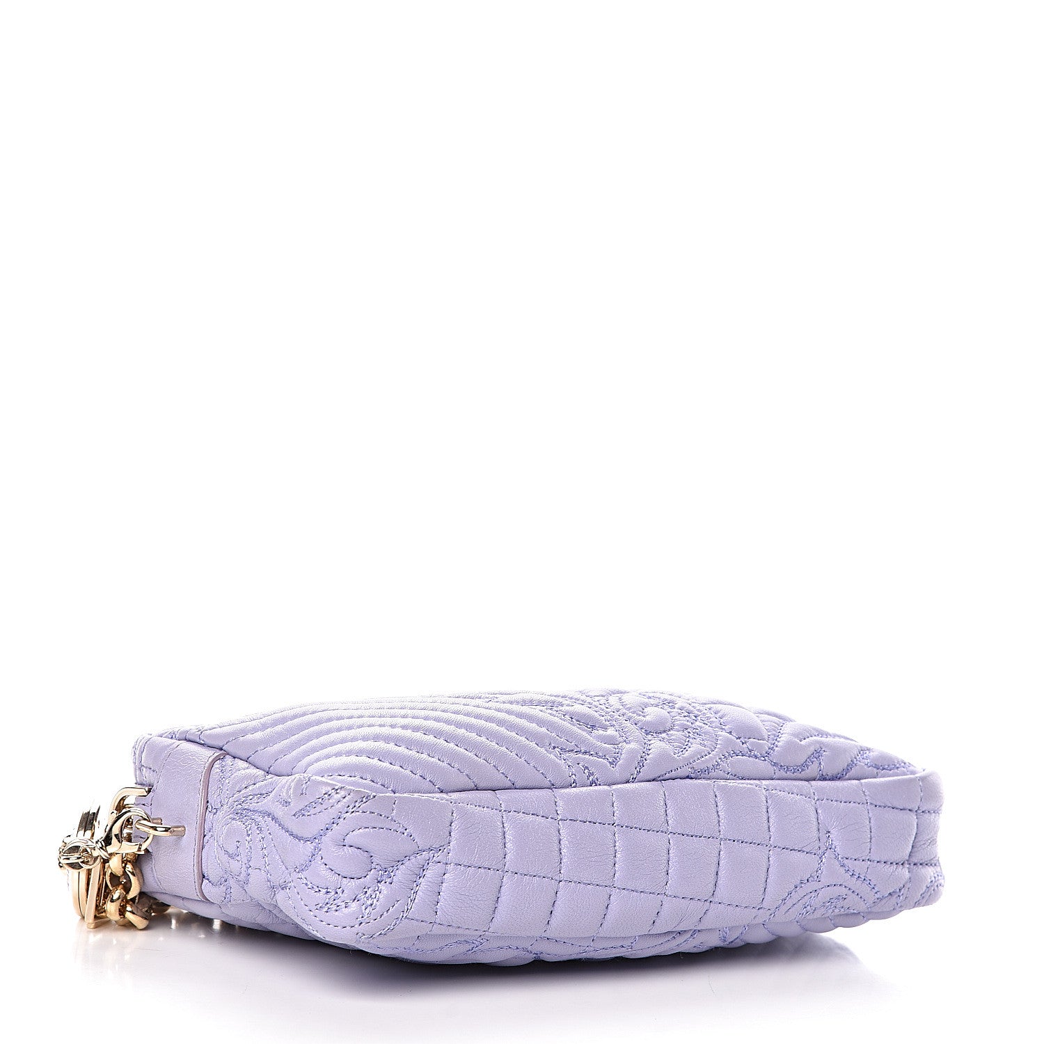 Versace Nappa Barocco Quilted Shoulder Bag Purple 4 of 10