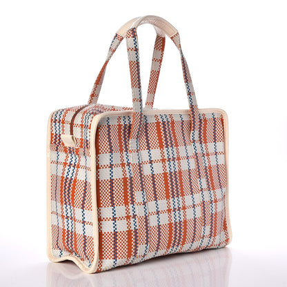 Louis Vuitton Woven Street Shopper PM Orange 3 of 7