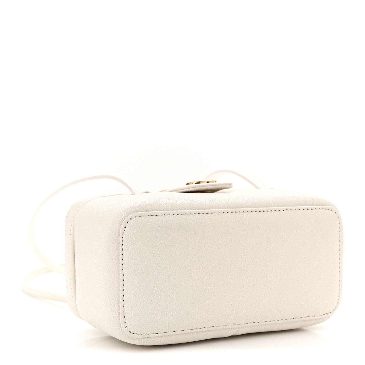 Chanel Shiny Caviar Preppy Coco Long Vanity With Strap White 4 of 10