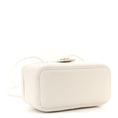 Chanel Shiny Caviar Preppy Coco Long Vanity With Strap White 4 of 10