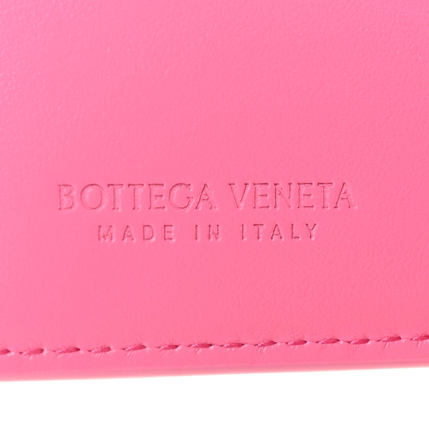Nappa Intrecciato Bifold Zip Wallet Pink
