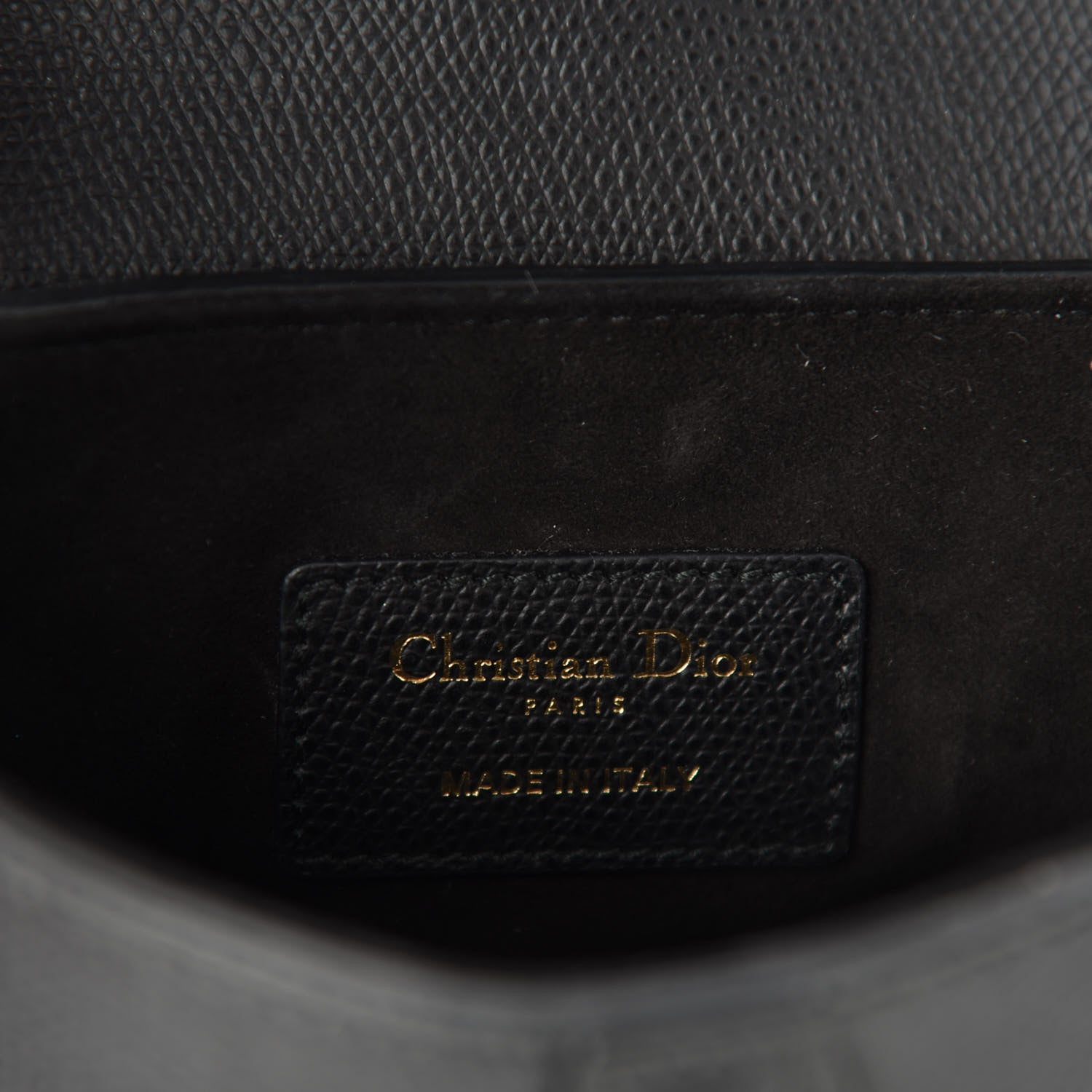 Christian Dior Grained Calfskin Mini Saddle Bag Black 8 of 11