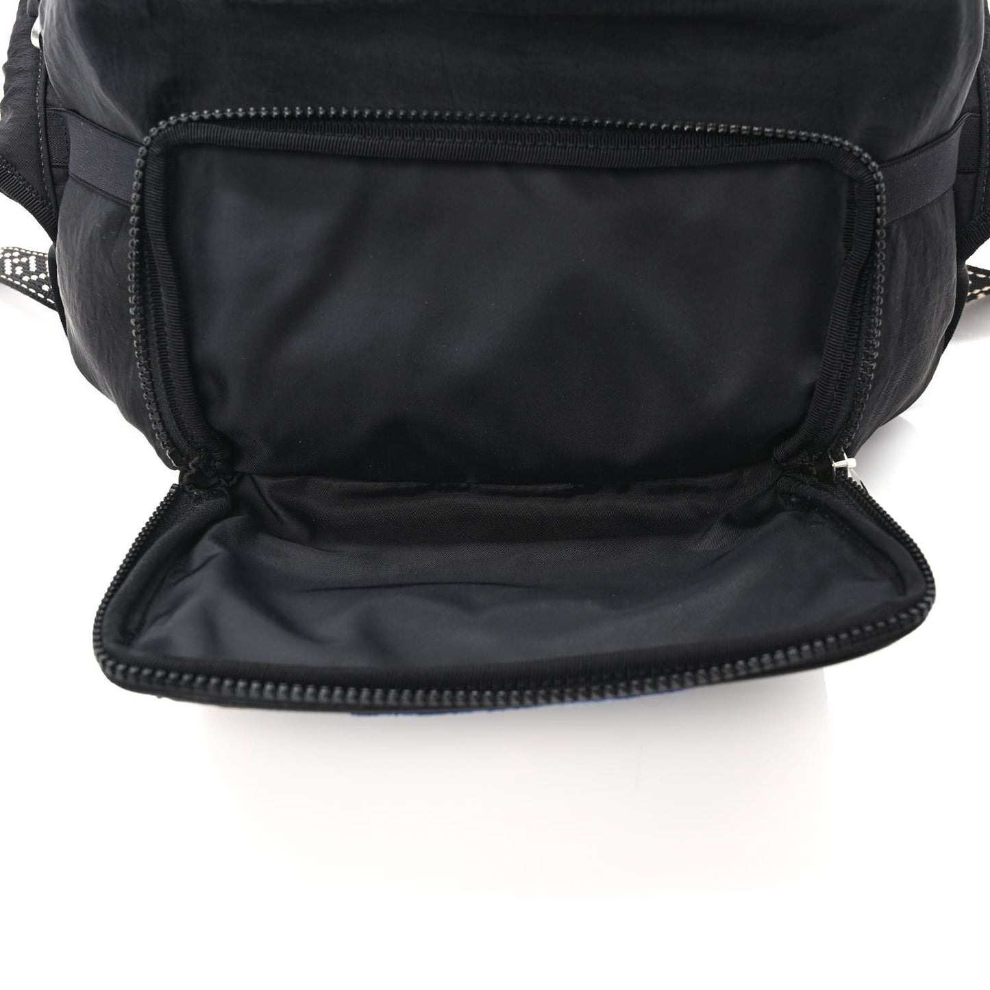 Nylon 80s Logo Patch Belt Bag Black