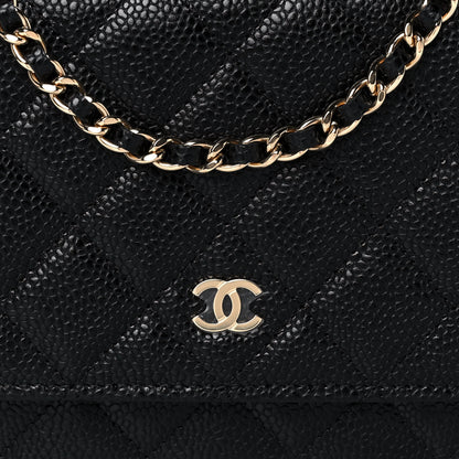 Chanel Caviar Quilted Wallet On Chain WOC Black 9 of 11