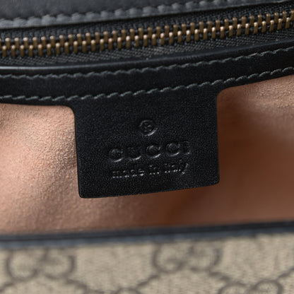 Gucci GG Supreme Monogram Small Osiride Top Handle Bag Black Gold 10 of 25