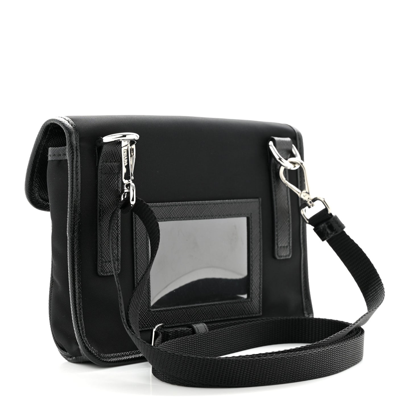Re-Nylon Saffiano Smartphone Case Crossbody Black