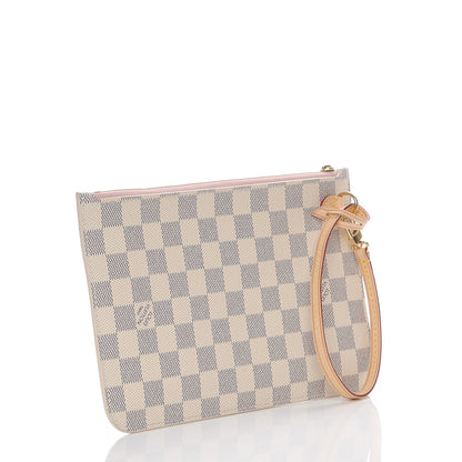 Louis Vuitton Damier Azur Neverfull MM GM Pochette Rose Ballerine 3 of 8