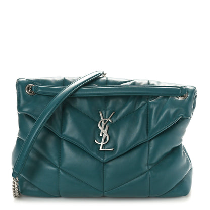Saint Laurent Lambskin Quilted Medium Loulou Puffer Monogram Chain Satchel 1 of 11