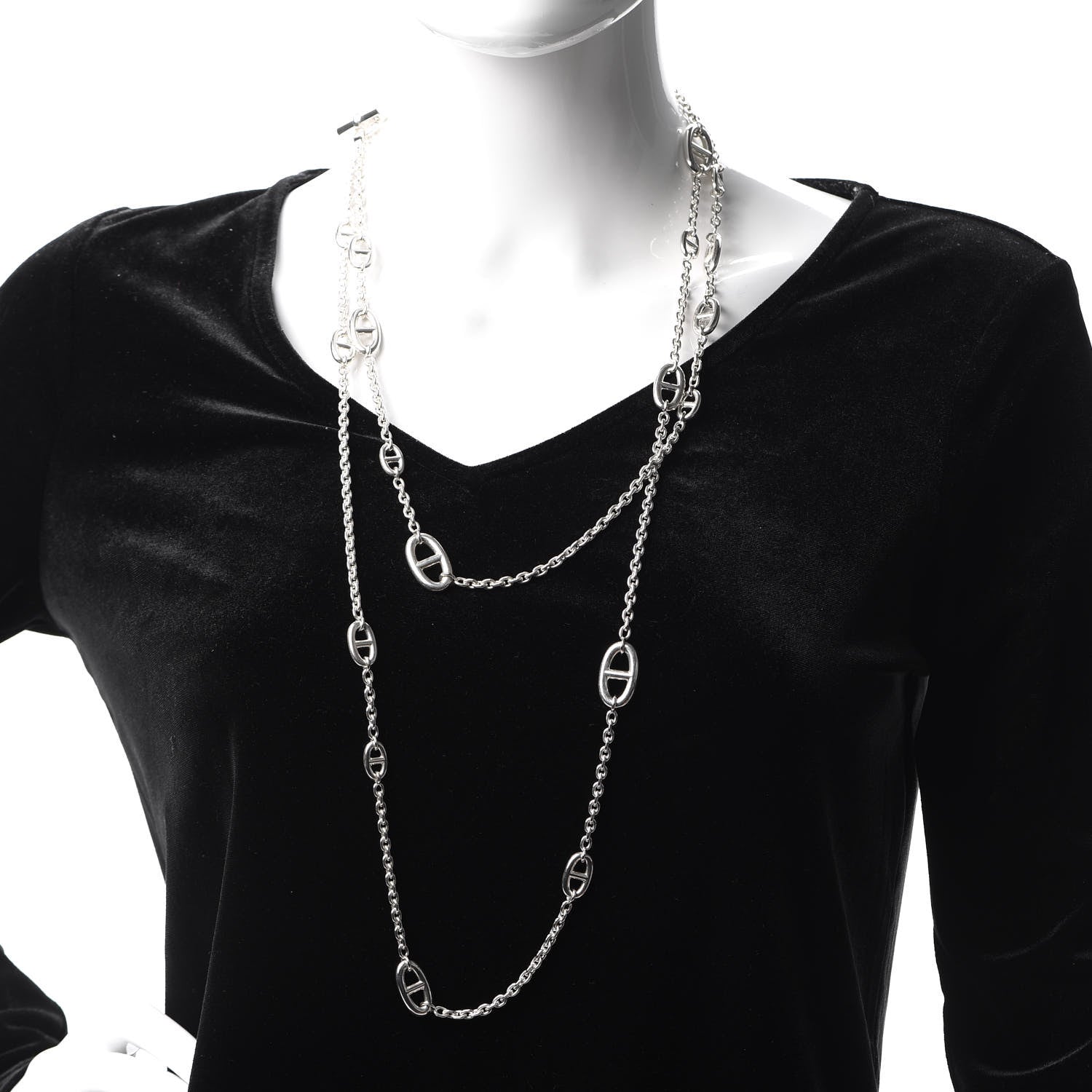 Hermes Sterling Silver Farandole Necklace 160 2 of 5
