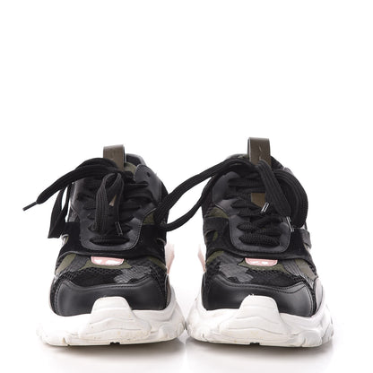 Valentino Garavani Calfskin Suede Camouflage Bounce Sneakers 37 Multicolor 2 of 19
