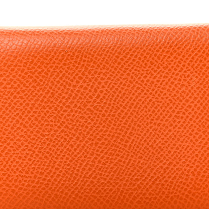Hermes Epsom Verso Calvi Card Case Orange Céleste 8 of 9