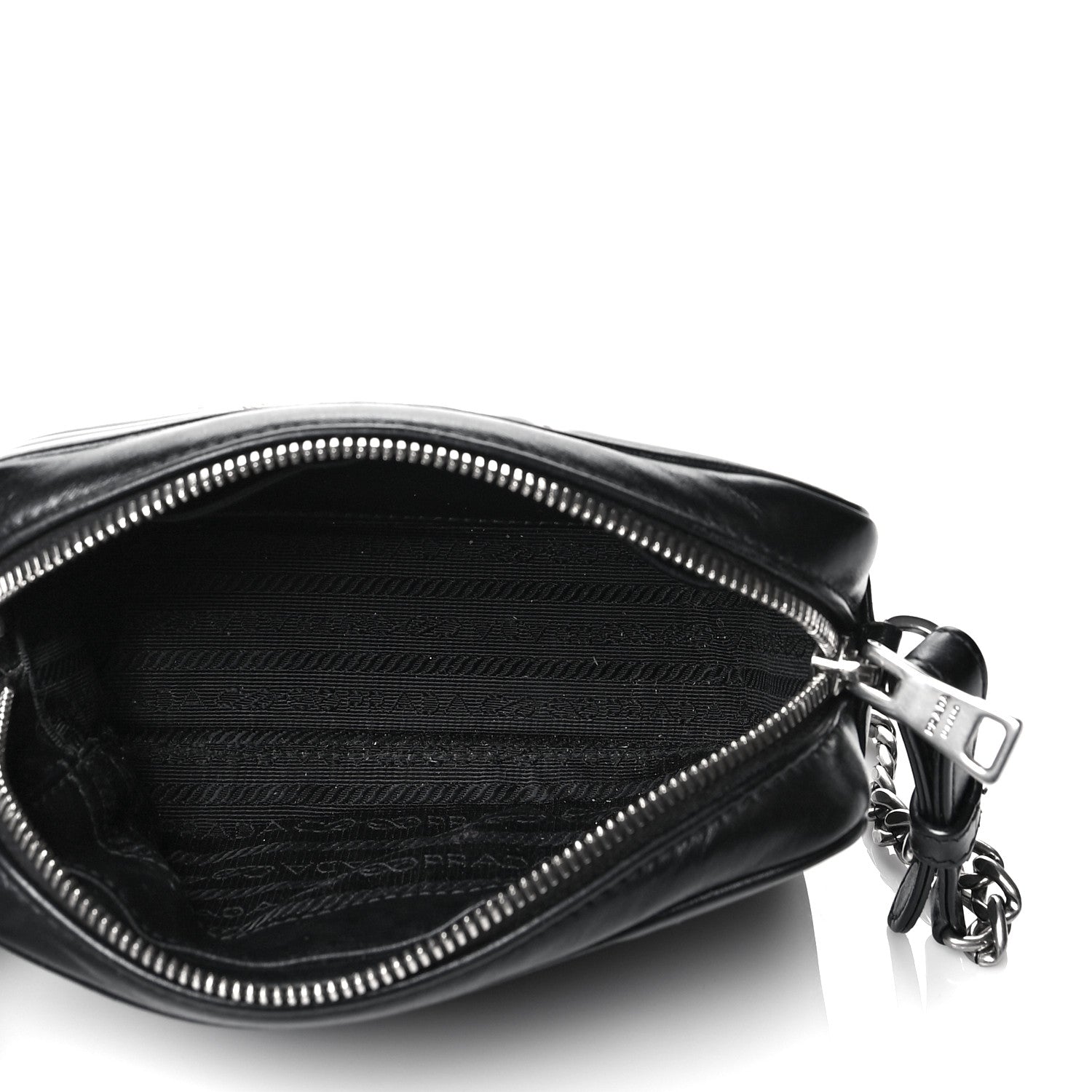 Prada Soft Calfskin Diagramme Camera Bag Black 10 of 17