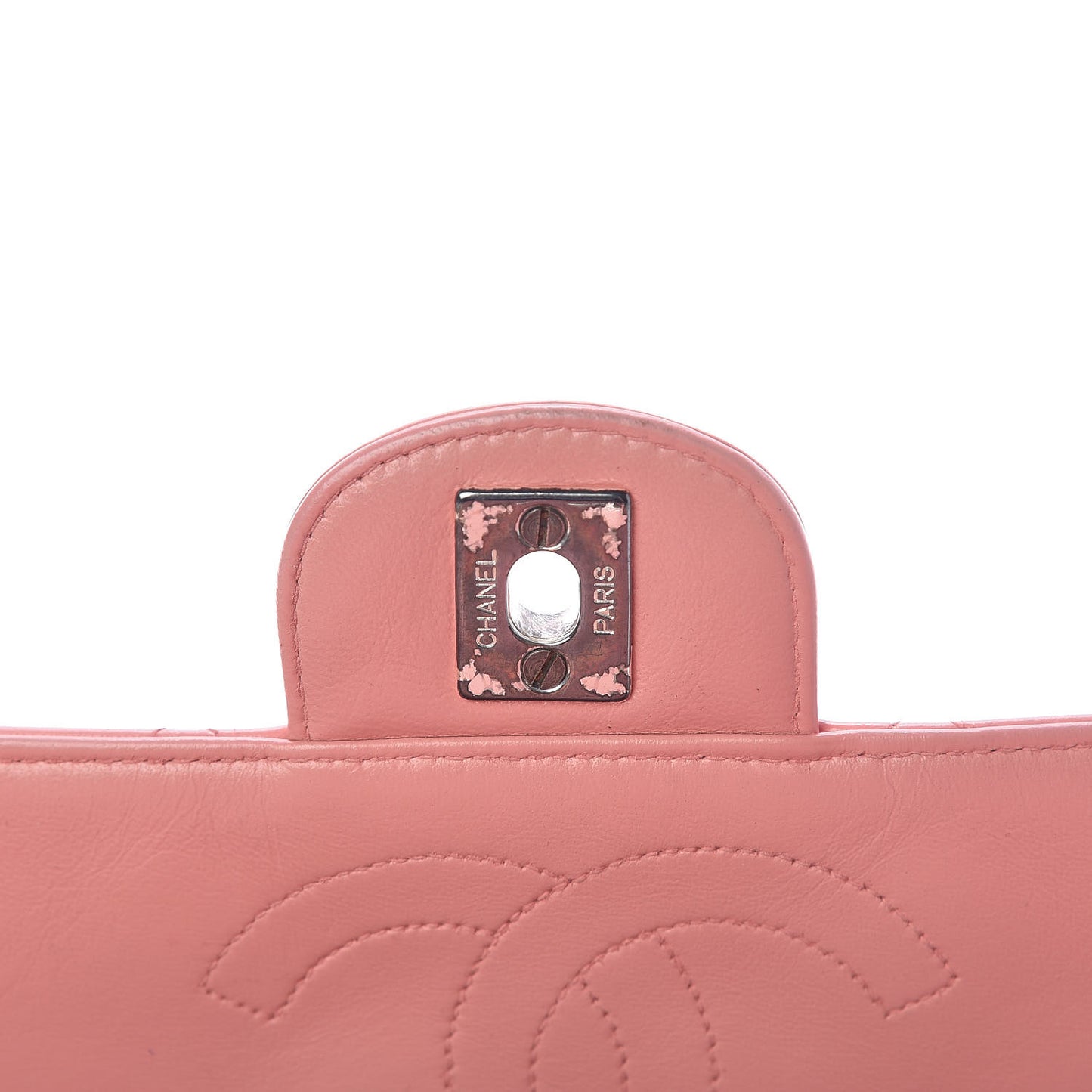 Lambskin Quilted Small Single Flap Pink