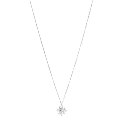 Tiffany Platinum Diamond Schlumberger Lynn Pendant Necklace 1 of 5