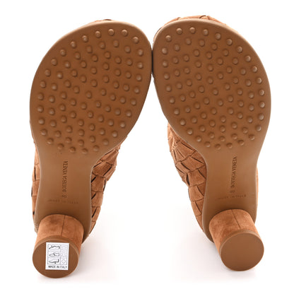 Bottega Veneta Suede Intrecciato Atomic Mid Heel Ankle 40 Caramel 6 of 8