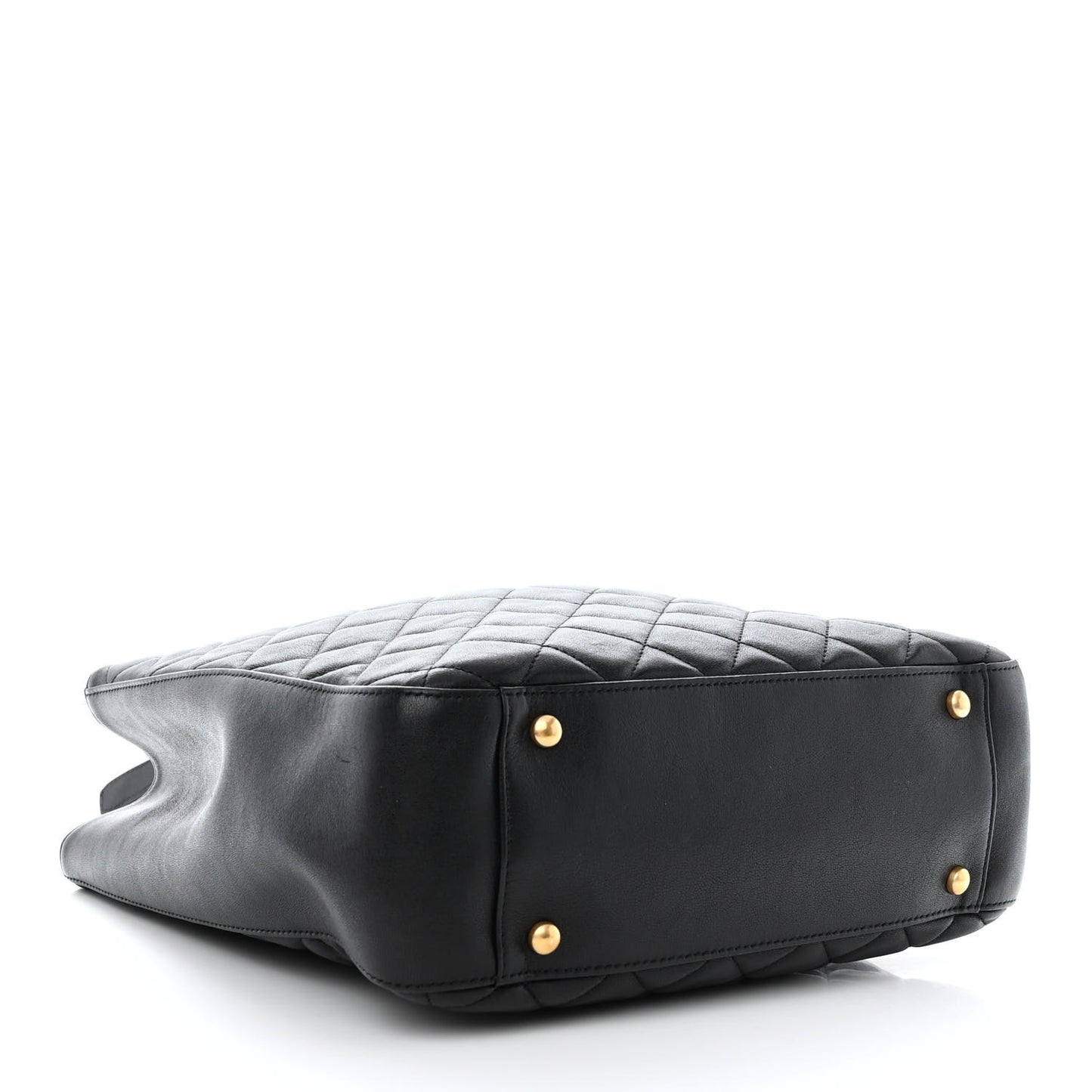 Lambskin Quilted Large Chanel 19 Shopping Tote Black