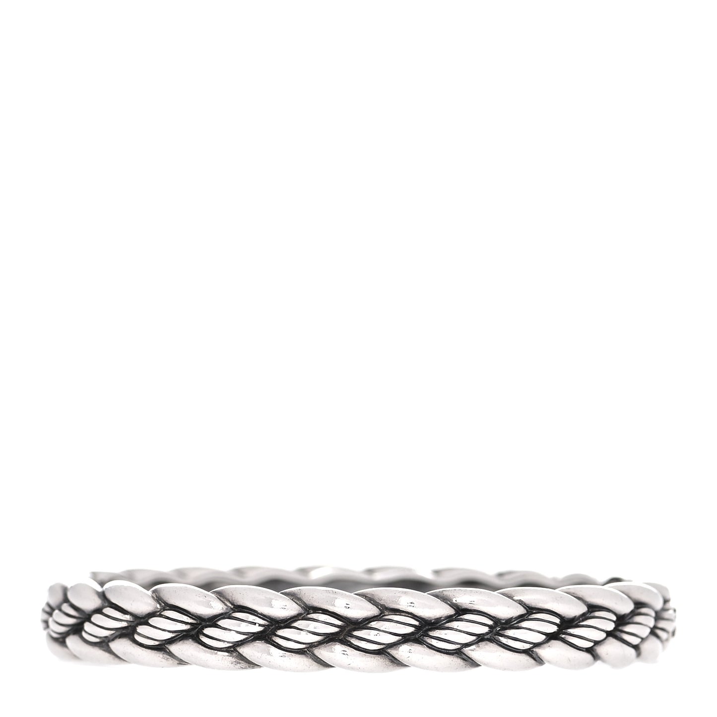 Sterling Silver Woven Cable Hinge Bracelet