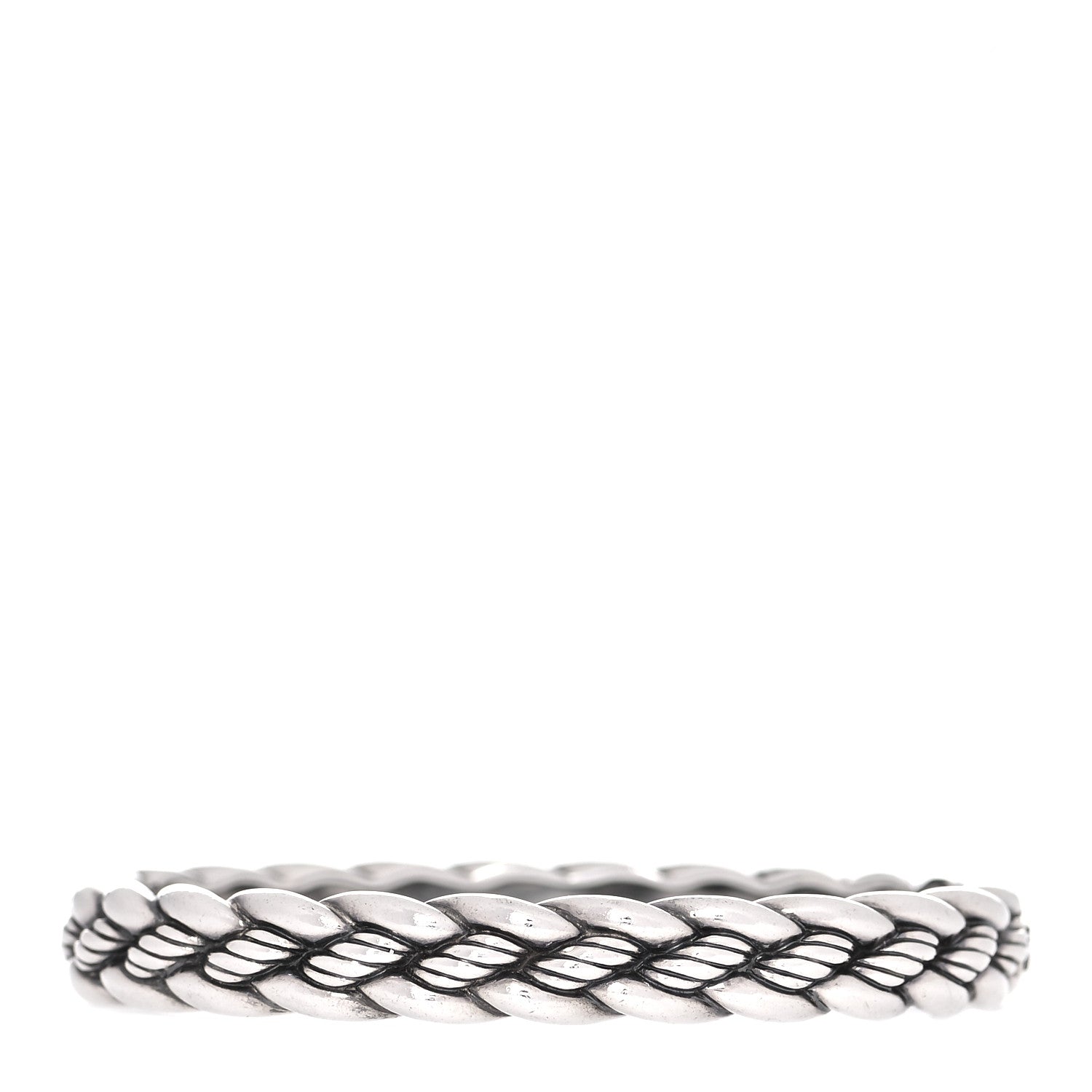 David Yurman Sterling Silver Woven Cable Hinge Bracelet 1 of 5