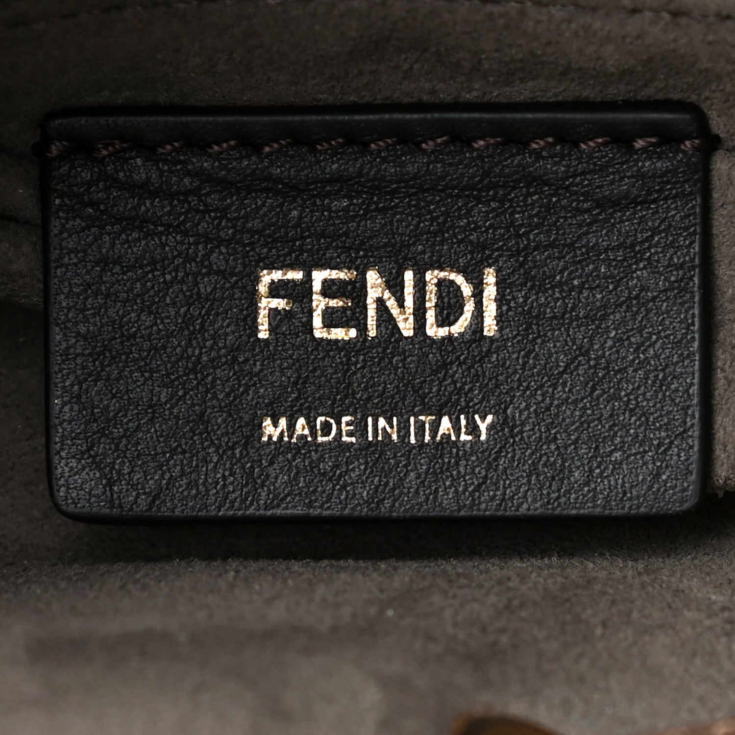 Fendi Vitello Century Matte F is Fendi Stamp Patch Bi-Color Grande Mon Tresor Bucket Bag Black Maya Fragola 8 of 12